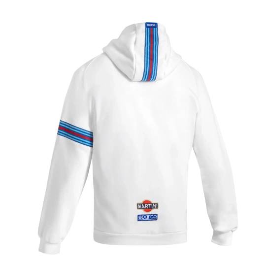 Bluza z kapturem rozpinana Martini Racing MY25 Sparco biała