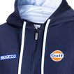 Bluza z kapturem rozpinana Gulf MY25 Sparco granatowa