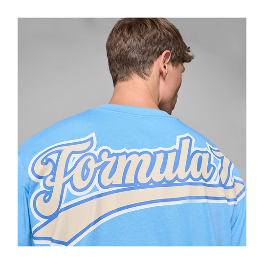 T-shirt męski Heritage Logo niebieski Formula 1 2025