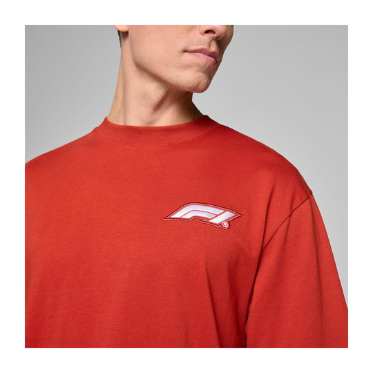 T-shirt męski Heritage Logo czerwony Formula 1 2025