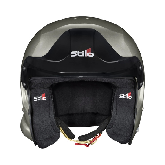 Kask Stilo Venti4 Trophy Jet Composite Hans srebrny (FIA)
