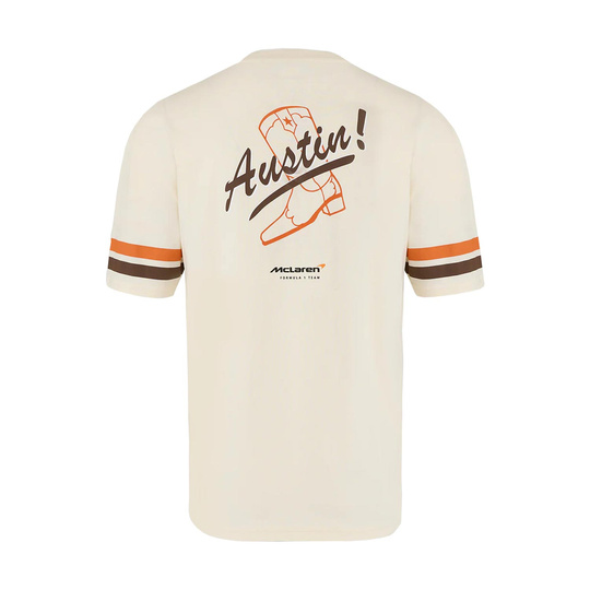 T-shirt męski beżowy Austin GP McLaren F1 2025