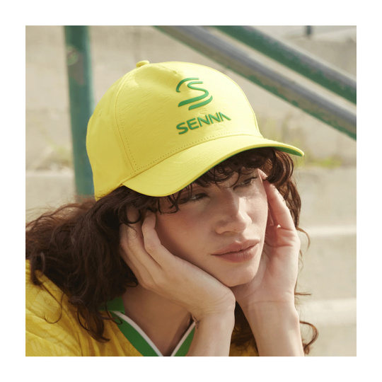 Czapka baseballowa Debossed Logo żółta Ayrton Senna 2026