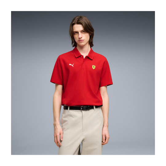 Koszulka polo Logo Scuderia Ferrari F1 2026 czerwona