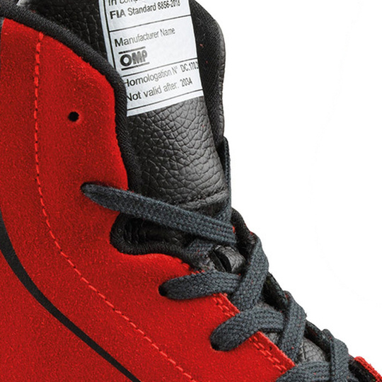 Buty OMP Tecnica MY25 czarne/czerwone (FIA)