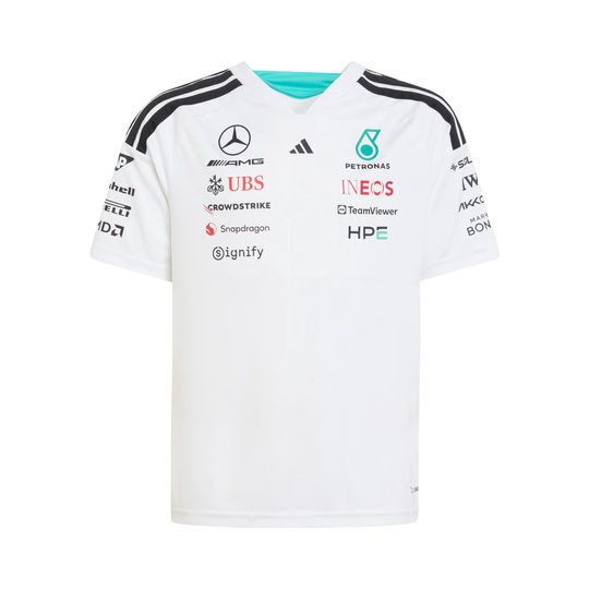 Koszulka t-shirt dziecięca Team Mercedes AMG F1 2026 biała