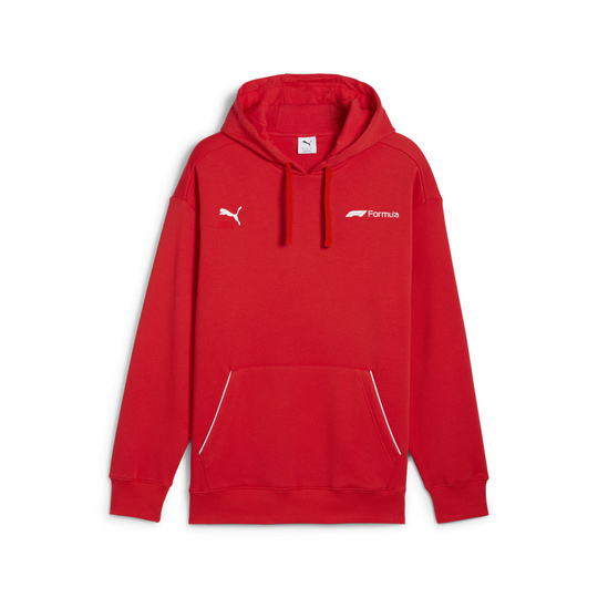 Bluza męska Hoody Essential Relaxed Logo czerwona Formula 1 2025