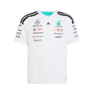 Koszulka t-shirt dziecięca Team Mercedes AMG F1 2026 biała
