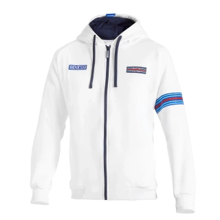 Bluza z kapturem Sparco Full Zip Martini Racing MY25 biała