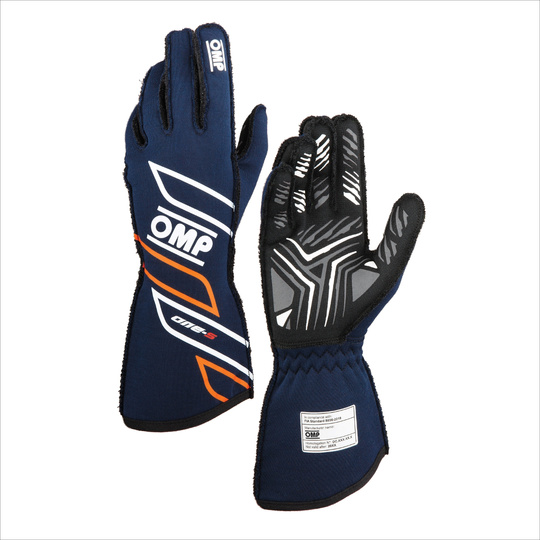 Rękawice OMP ONE-S MY25 granatowe (homologacja FIA)