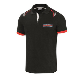 Koszulka polo Martini Logo Sparco czarna