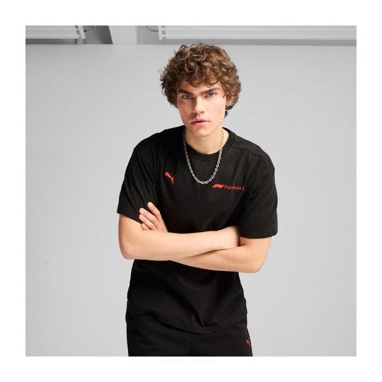 T-shirt męski Essential Relaxed Logo czarny Formula 1 2025