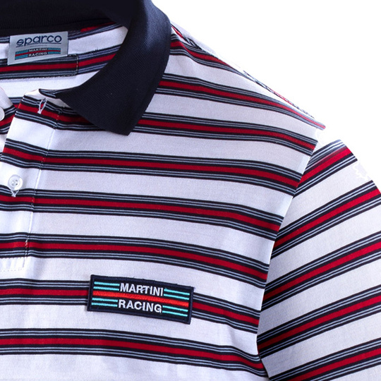 Koszulka polo Sportline Martini Sparco biała
