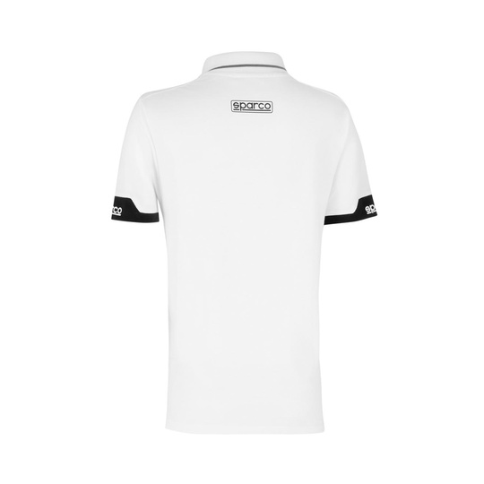 Polo damskie ZIP MY24 Sparco białe