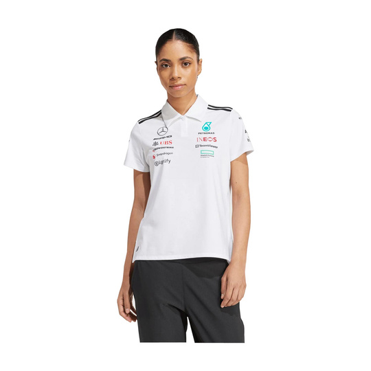 Koszulka polo damska Team Mercedes AMG F1 biała