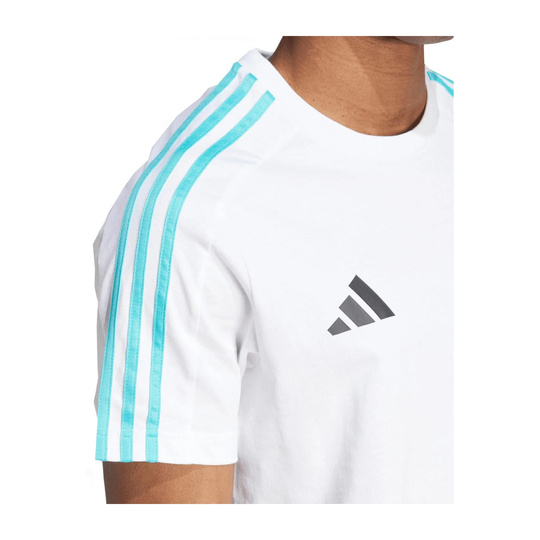 T-shirt męski biały DNA Logo Mercedes AMG F1 2025
