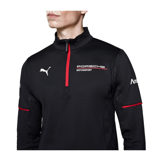 Bluza męska 1/4 Zip Mid-layer czarna Porsche Motorsport 2026