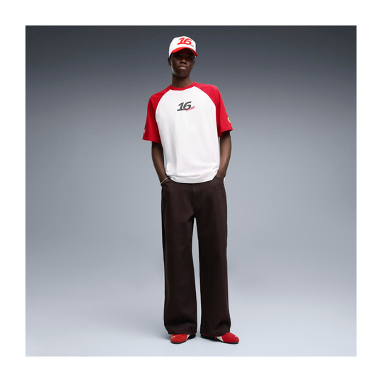 T-shirt męski biały Leclerc Graphic Scuderia Ferrari F1 2026