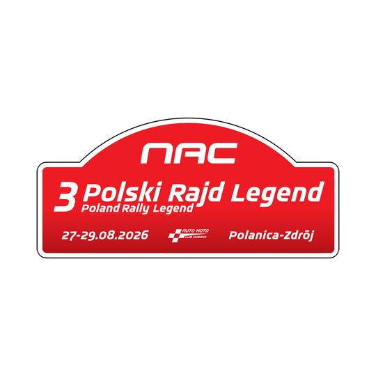 Naklejka pamiątkowa duża 3 Polski Rajd Legend