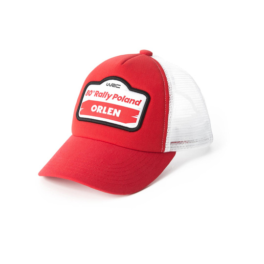 Czapka dziecięca Trucker czerwona Rally Poland WRC