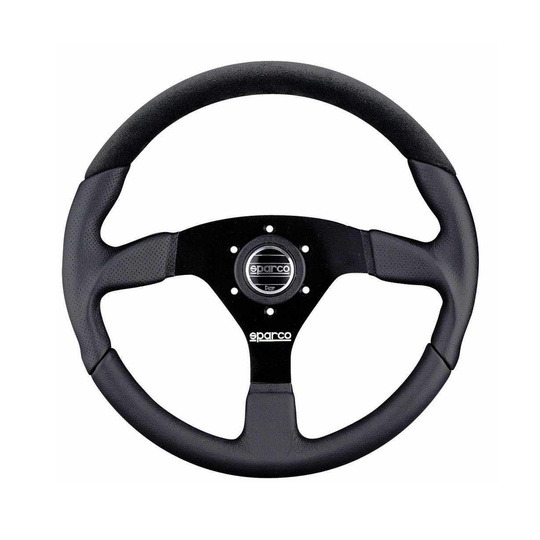 Kierownica skórzano/zamszowa SPARCO L505 czarna