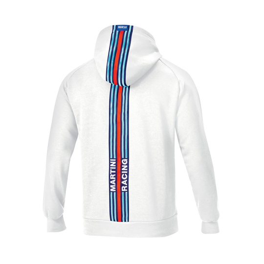 Bluza z kapturem Stripe Martini Racing Sparco biała