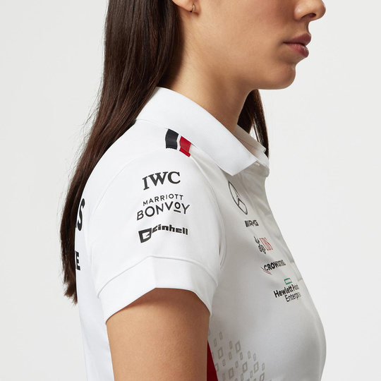 Polo damskie Team białe Mercedes AMG F1 