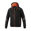 Bluza z kapturem rozpinana Tech Sparco czarna/pomarańczowa