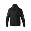 Bluza z kapturem rozpinana Tech Sparco czarna/pomarańczowa