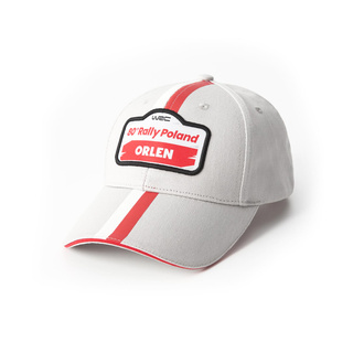 Czapka baseballowa Stripe szara Rally Poland WRC 2024