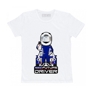 Koszulka t-shirt dziecięca Future Driver Sparco biała