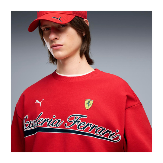 Bluza czerwona Crew Neck Scuderia Ferrari F1 2026