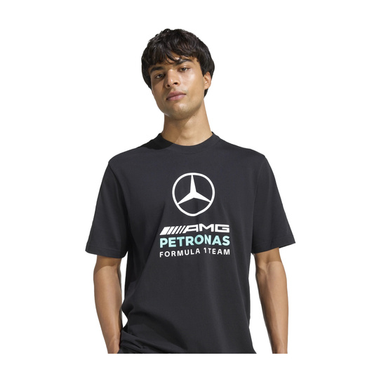 T-shirt męski czarny Large Logo Mercedes AMG F1 2026