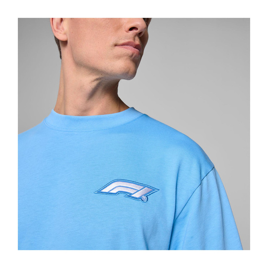 T-shirt męski Heritage Logo niebieski Formula 1 2025