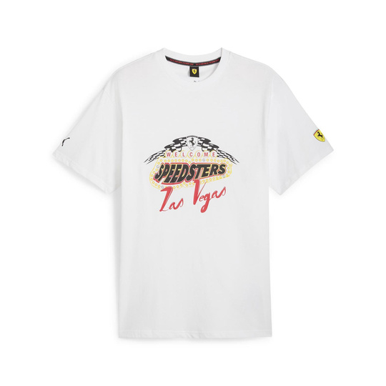 T-shirt męski Las Vegas GP biały Scuderia Ferrari F1 