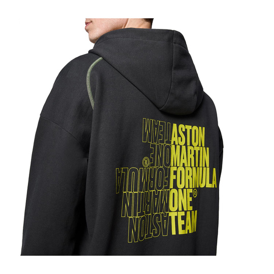 Bluza męska Hoody czarna Aston Martin F1 2025