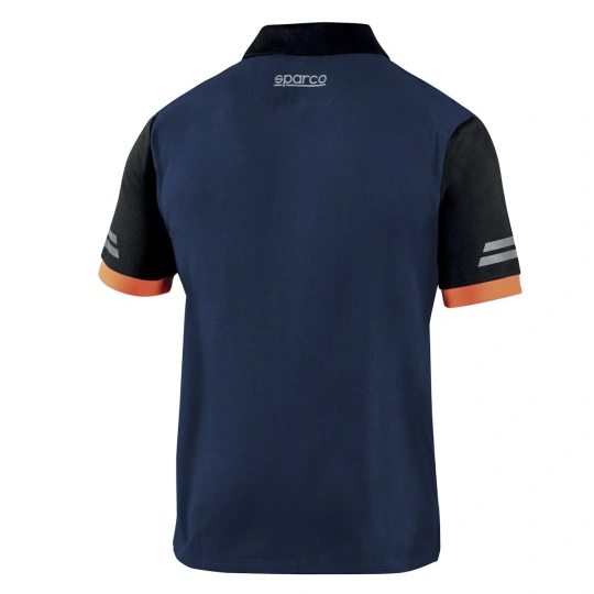 Koszulka polo Tech Sparco granatowa/pomarańczowa