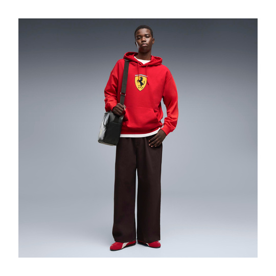 Bluza z kapturem Large Logo Scuderia Ferrari F1 2026 czerwona