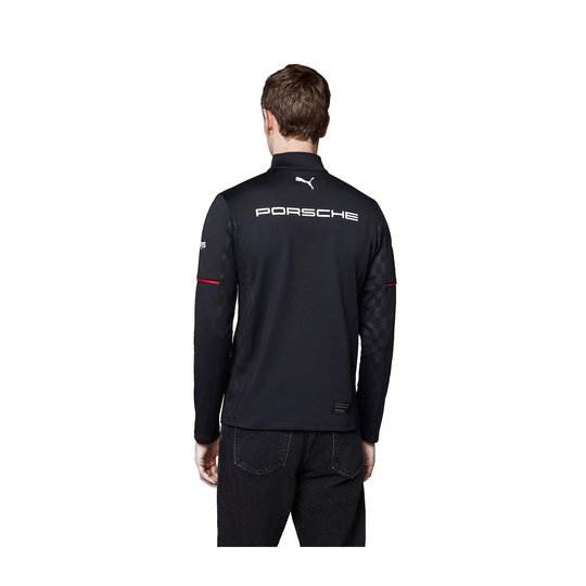 Bluza męska 1/4 Zip Mid-layer czarna Porsche Motorsport 2025