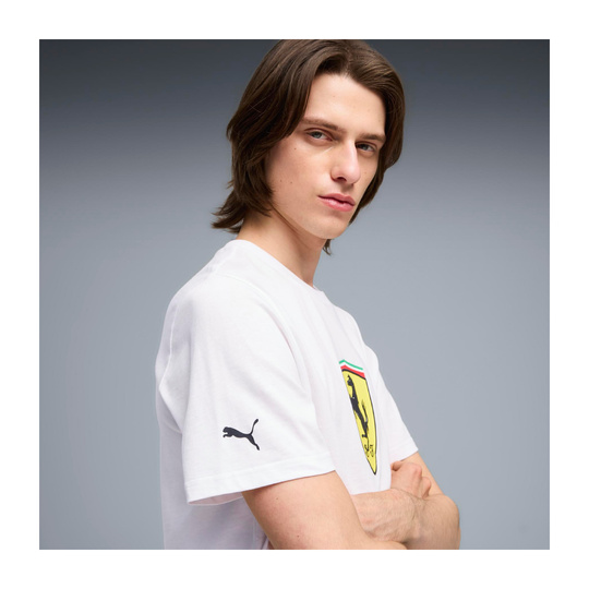 T-shirt męski biały Large Logo Scuderia Ferrari F1 2026