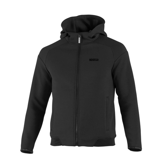 Bluza z kapturem Sparco Full Zip MY25 czarna