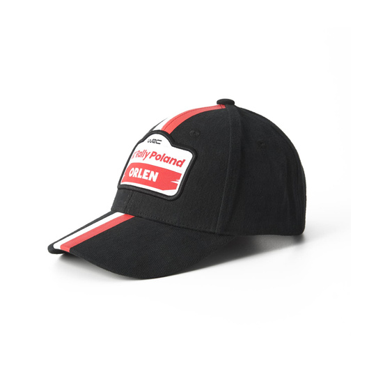 Czapka z daszkiem dziecięca Stripe Rally Poland WRC czarna