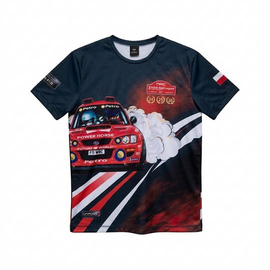 Koszulka t-shirt Kuzi Impreza WRC Cartoon Leszek Kuzaj