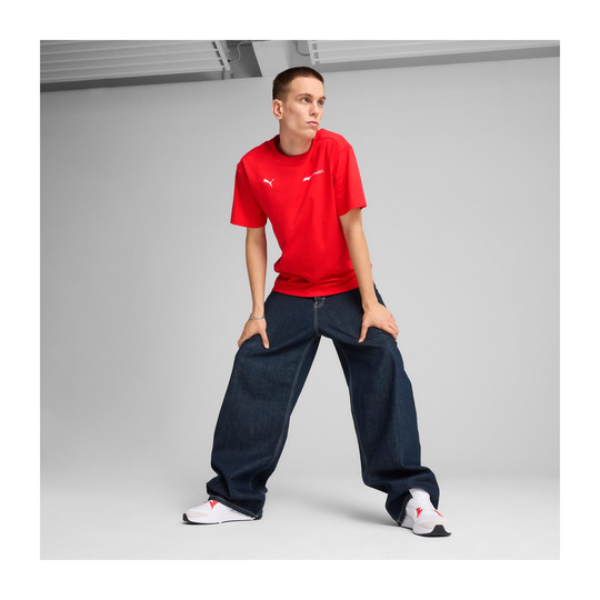 T-shirt męski Essential Relaxed Logo czerwony Formula 1 2025