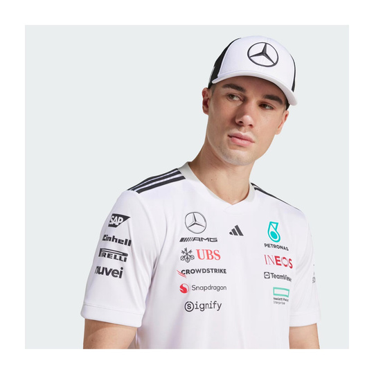 Czapka baseballowa biała Star Trucker Mercedes AMG F1 2025