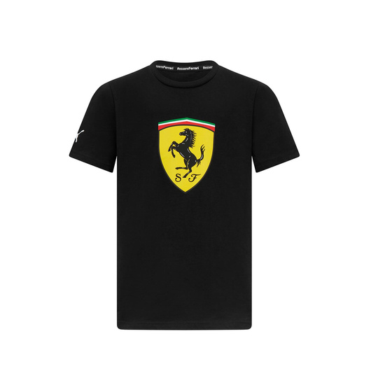 T-shirt dziecięcy Shield Black Ferrari F1 2024