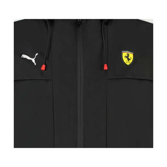 Kurtka męska przeciwdeszczowa czarna Rain Scuderia Ferrari F1 2025