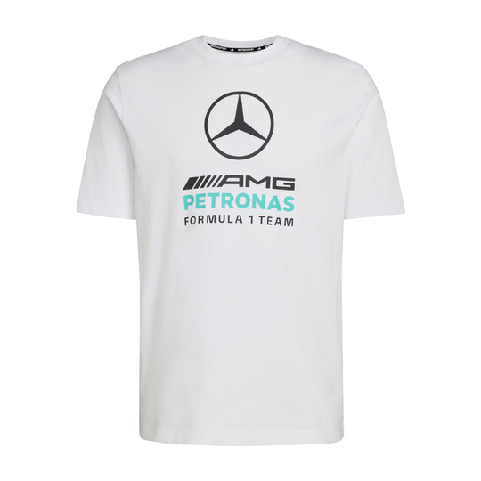 T-shirt męski biały Large Logo Mercedes AMG F1 2026