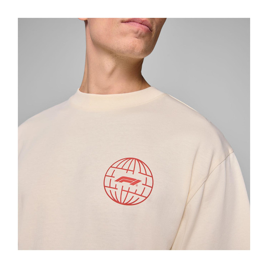 T-shirt męski Camo Graphic beżowy Formula 1 2025