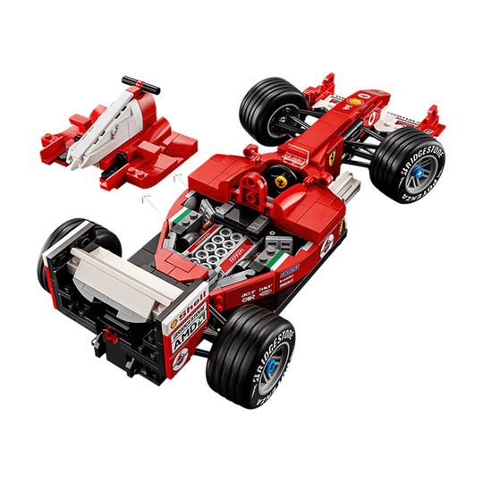 Model bolidu LEGO Icons Michael Schumacher Ferrari F2004